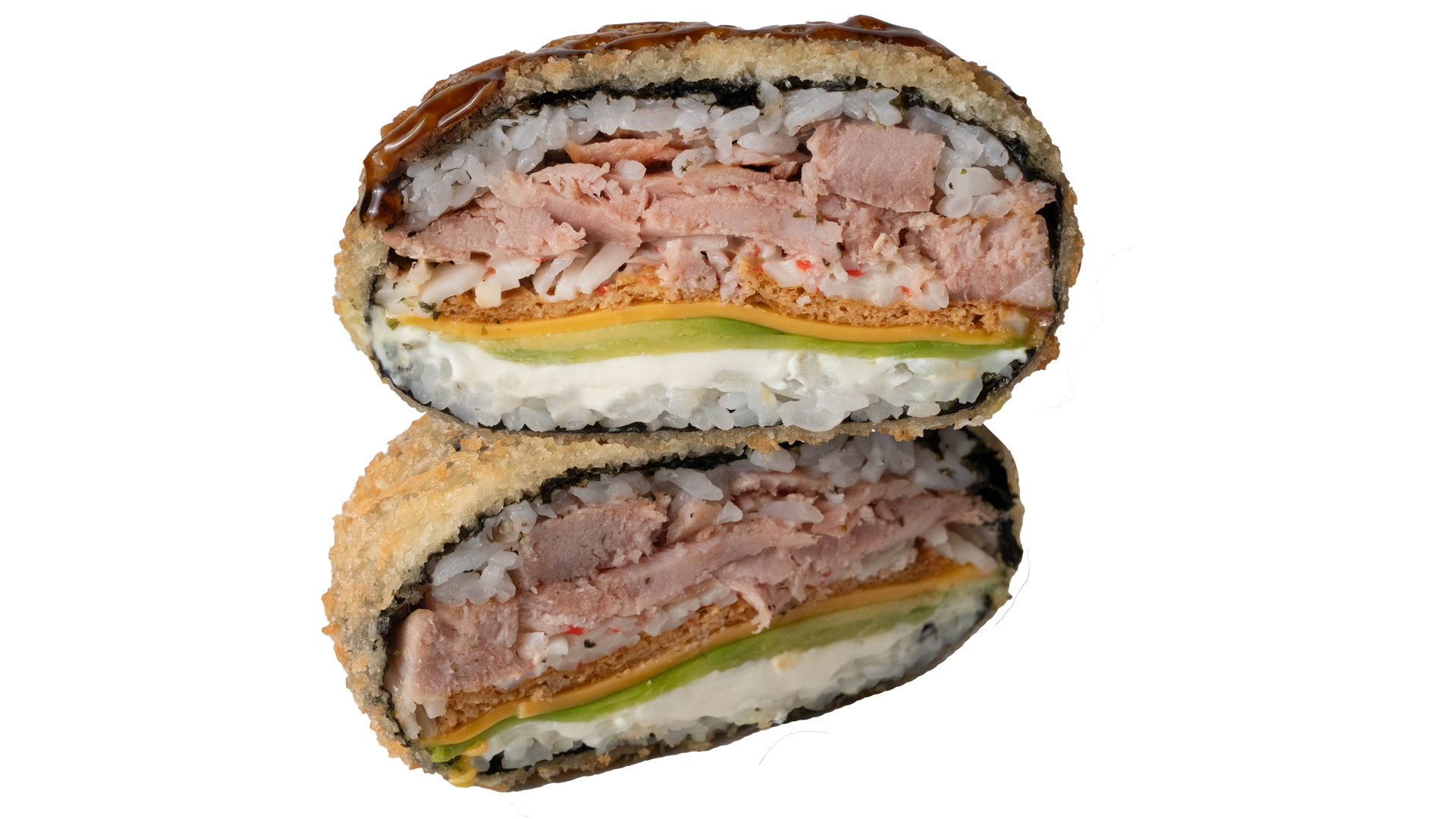 Міні Суші-бургер з тунцем і крабом