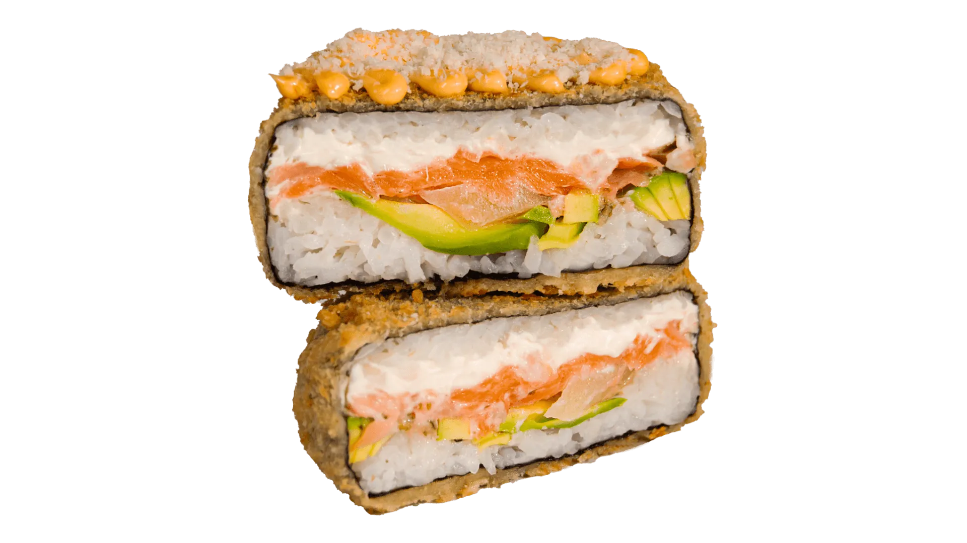 Mini Sushi-burger z łososiem i ananasem