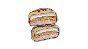 Mini Sushi burger with tuna and crab