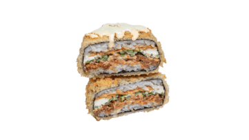 Mini Sushi Burger ze smażonym łososiem